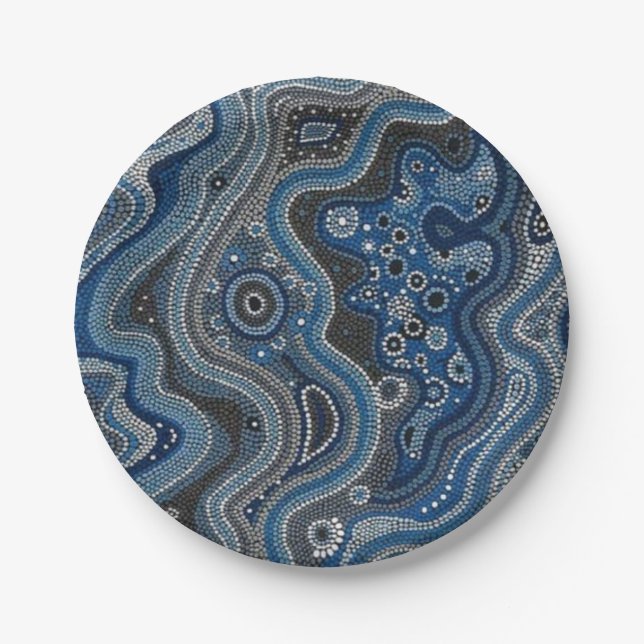 Abstract pattern paper plates (Front)
