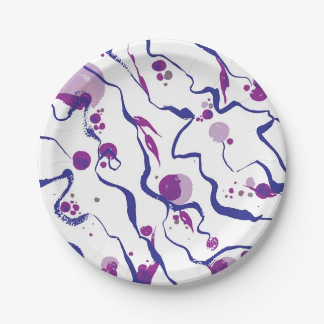 Abstract pattern paper plates (Front)