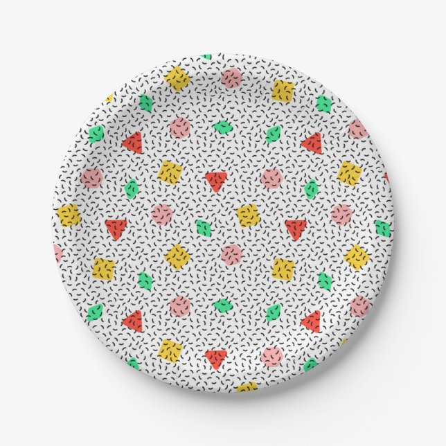 Abstract pattern paper plates (Front)