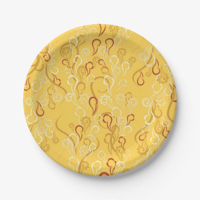 Abstract pattern paper plates (Front)