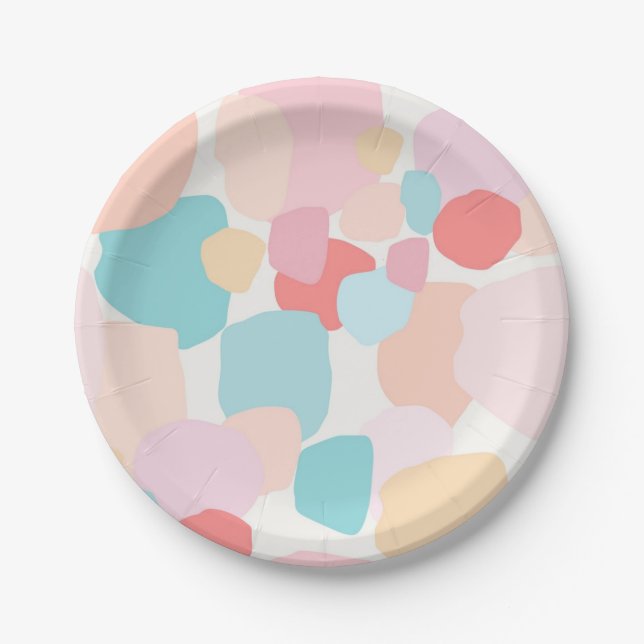 Abstract pattern paper plates (Front)