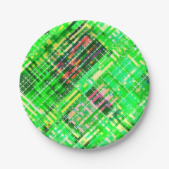 Abstract pattern paper plates (Front)