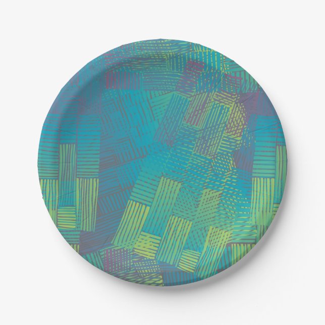 Abstract pattern paper plates (Front)