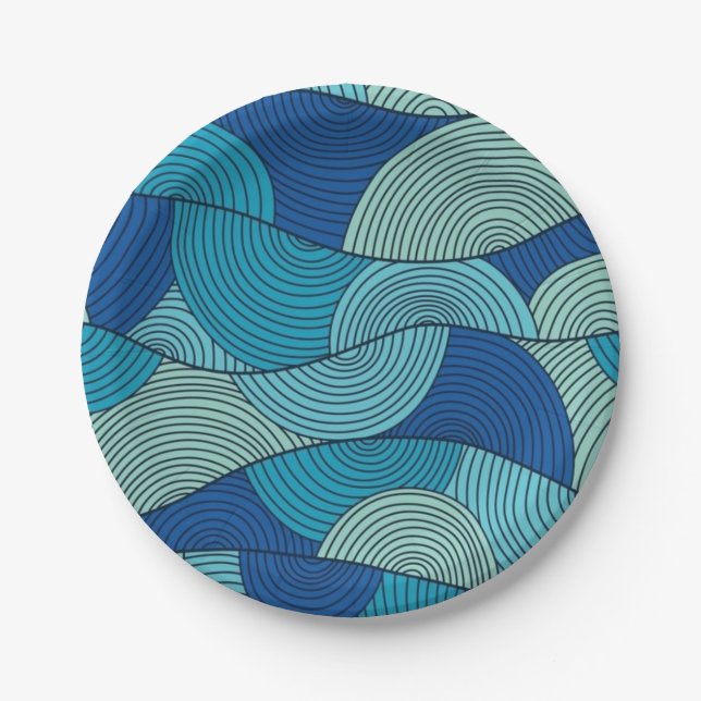 Abstract pattern paper plates (Front)
