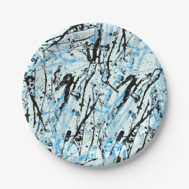 Abstract pattern paper plates (Front)