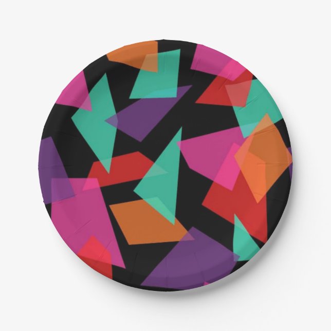 Abstract pattern paper plates (Front)