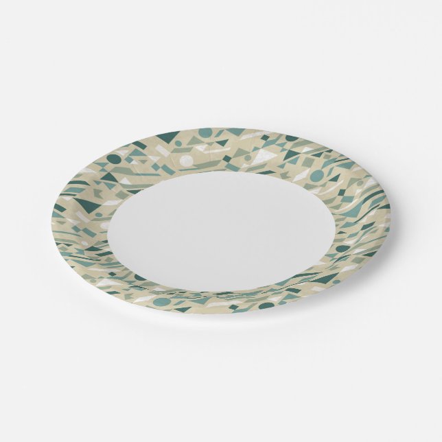 Abstract pattern paper plates (Angled)