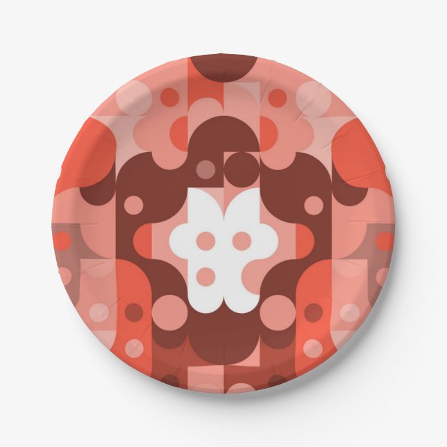 Abstract pattern paper plates (Front)