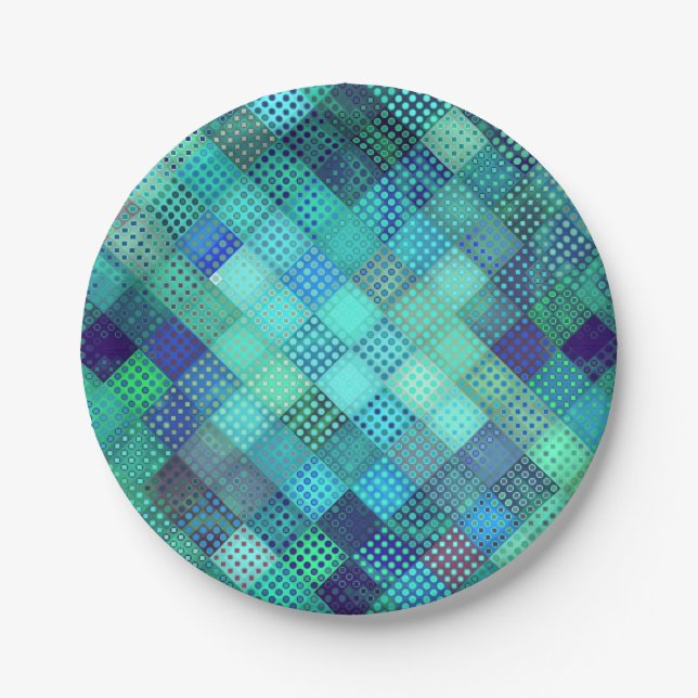 Abstract pattern paper plates (Front)