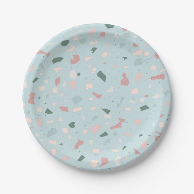 Abstract pattern paper plates (Front)