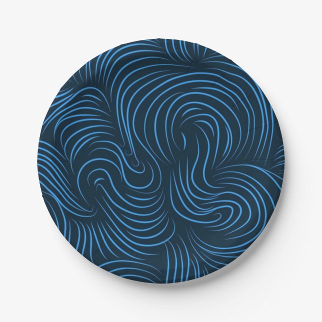 Abstract pattern paper plates (Front)
