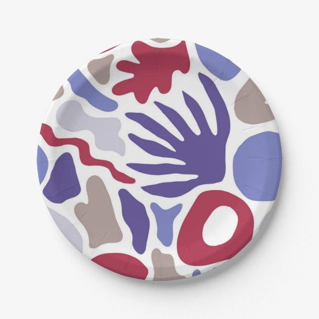 Abstract pattern paper plates (Front)