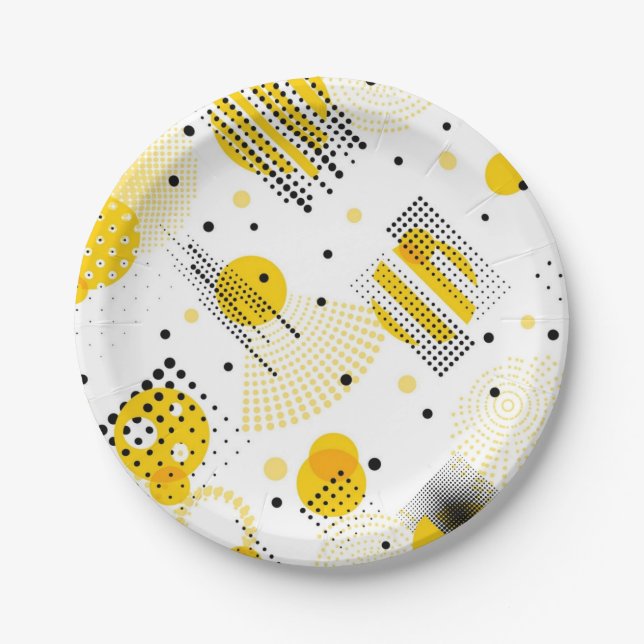 Abstract pattern paper plates (Front)