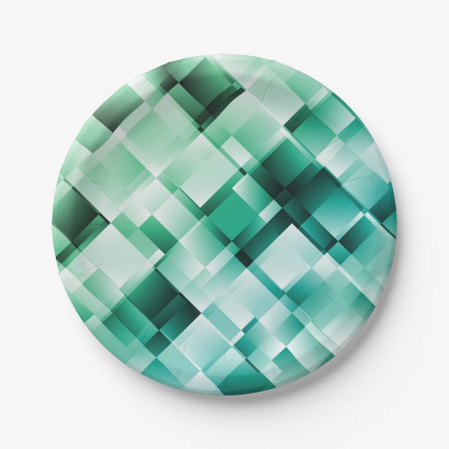 Abstract pattern paper plates (Front)