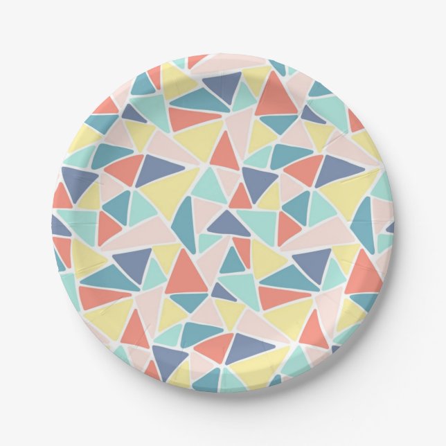 Abstract pattern paper plates (Front)