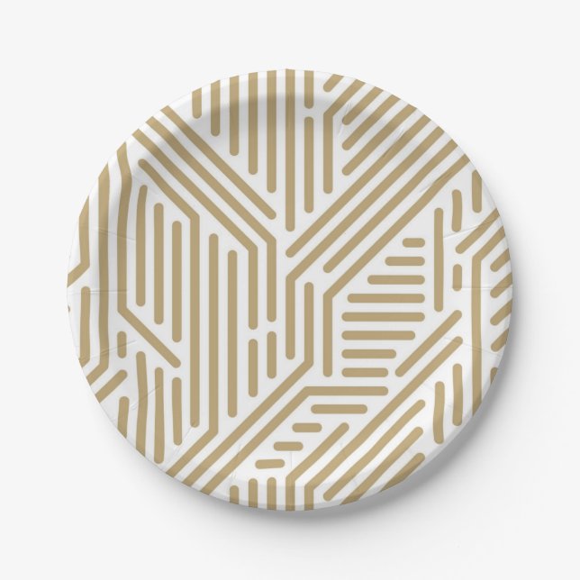 Abstract pattern paper plates (Front)
