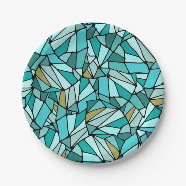 Abstract pattern paper plates (Front)