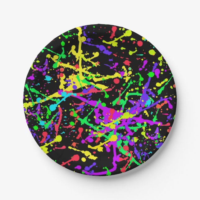 Abstract pattern paper plates (Front)