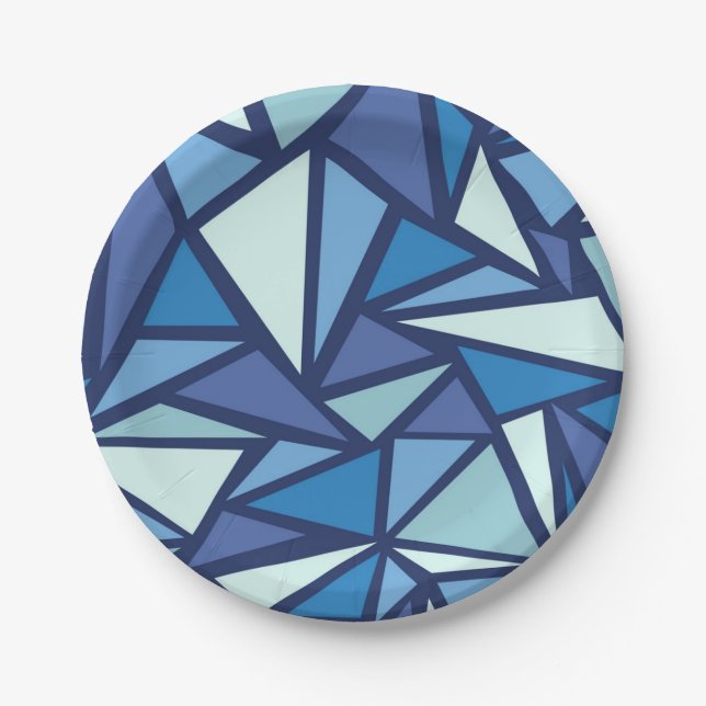 Abstract pattern paper plates (Front)
