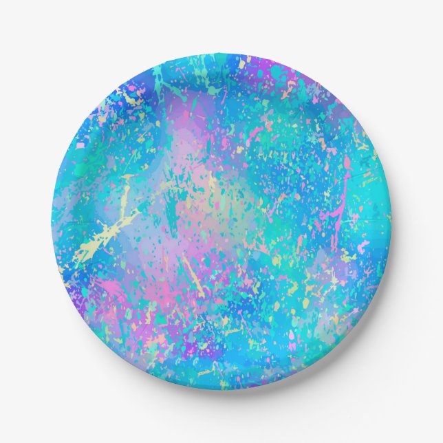 Abstract pattern paper plates (Front)