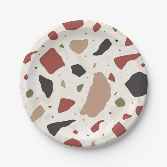 Abstract pattern paper plates (Front)
