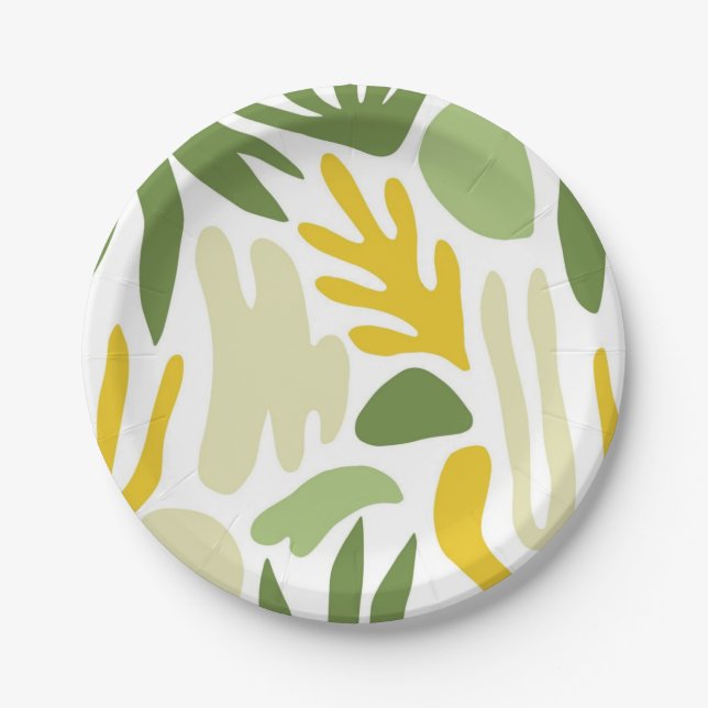 Abstract pattern paper plates (Front)