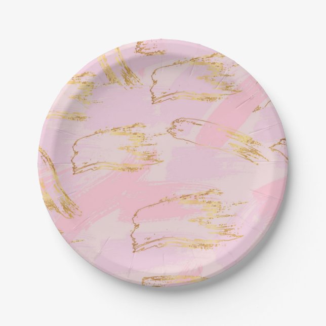 Abstract pattern paper plates (Front)