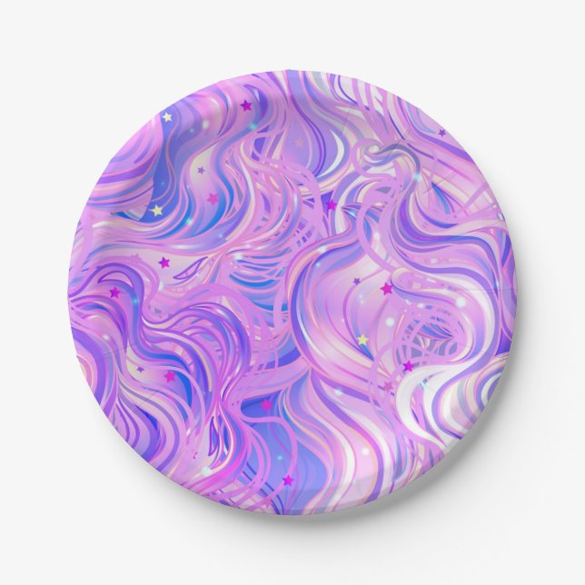 Abstract pattern paper plates (Front)