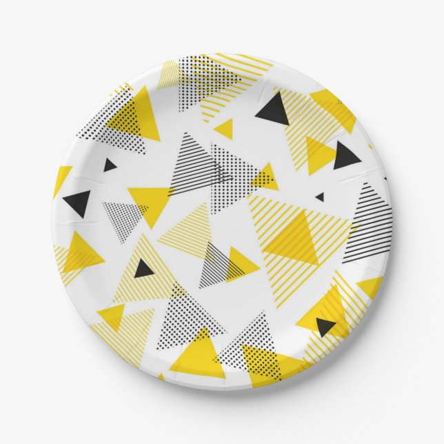 Abstract pattern paper plates (Front)