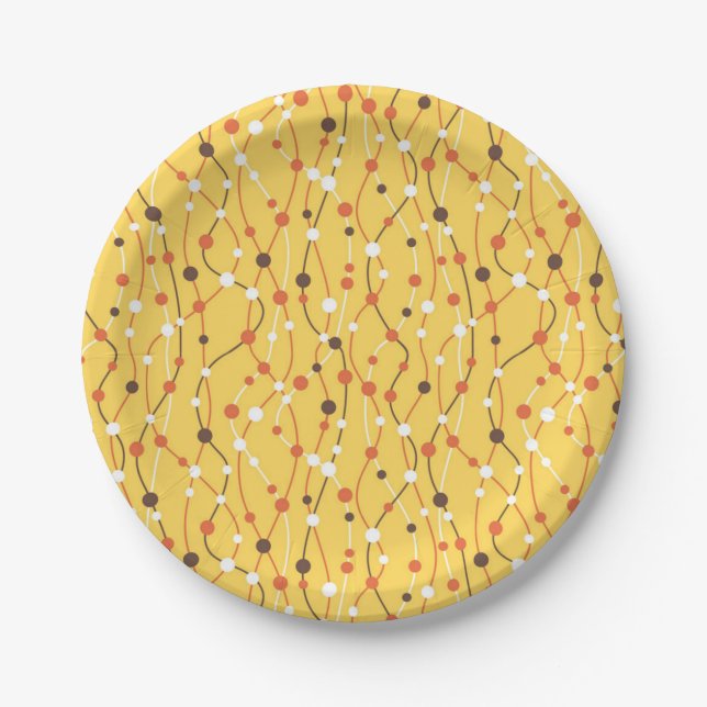 Abstract pattern paper plates (Front)
