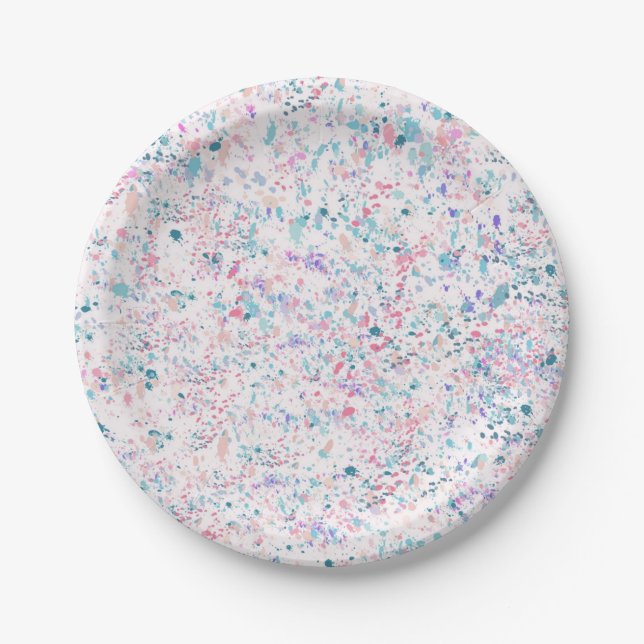 Abstract pattern paper plates (Front)