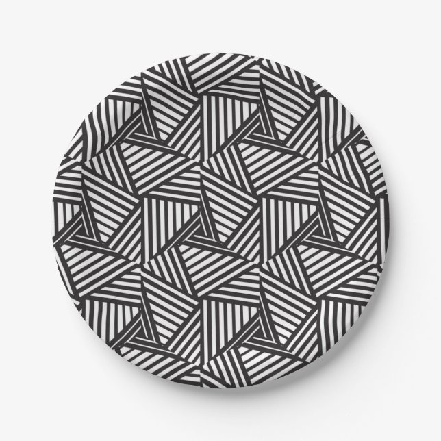 Abstract pattern paper plates (Front)