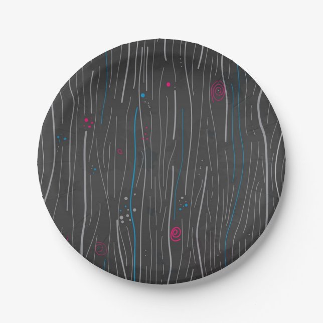 Abstract pattern paper plates (Front)