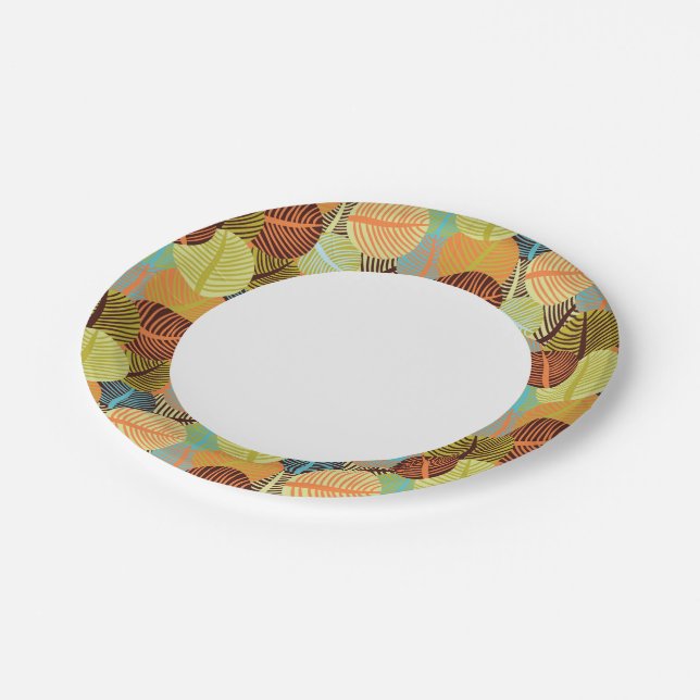 Abstract pattern paper plates (Angled)