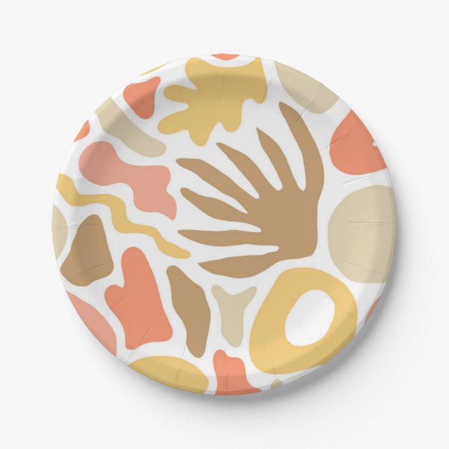 Abstract pattern paper plates (Front)