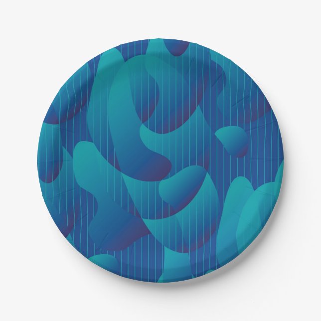 Abstract pattern paper plates (Front)