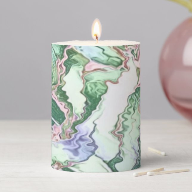  Abstract Pattern  Pillar Candle (In Situ)