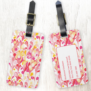 Abstract Pattern Pink Luggage Tag