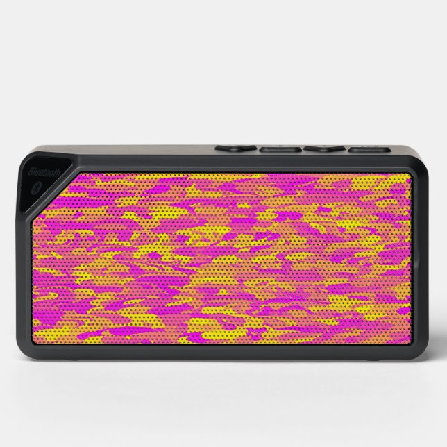 Abstract Pattern Pink Yellow Orange Bluetooth Speaker (Front)