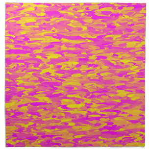 Abstract Pattern Pink Yellow Orange Cloth Napkin