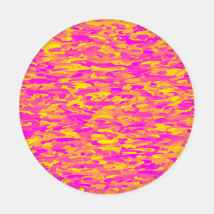 Abstract Pattern Pink Yellow Orange Coaster Set