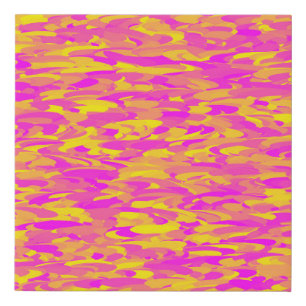 Abstract Pattern Pink Yellow Orange Faux Canvas Print