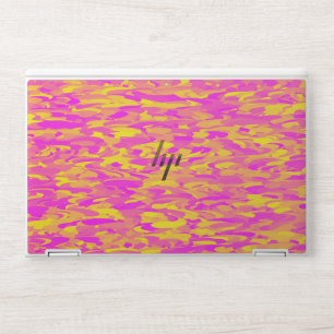 Abstract Pattern Pink Yellow Orange HP Laptop Skin