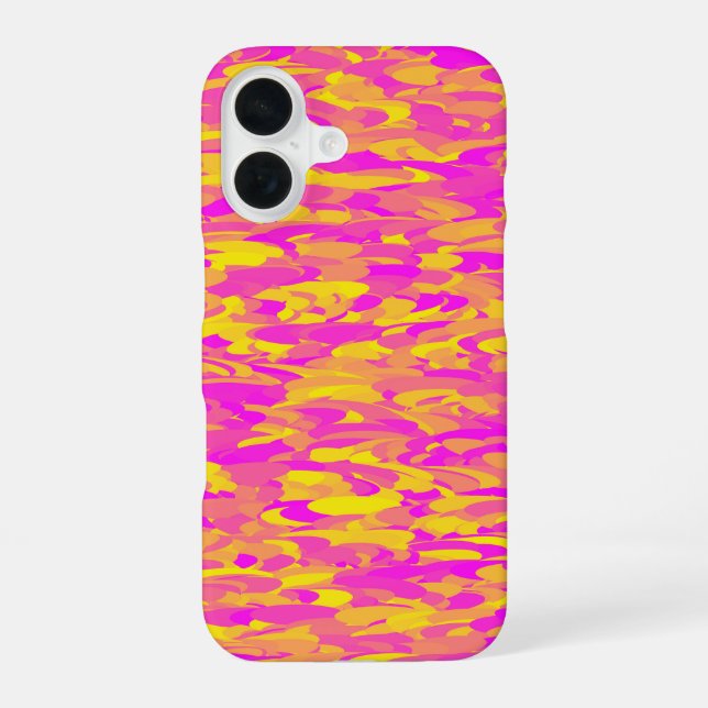 Abstract Pattern Pink Yellow Orange Iphone Case (Back)