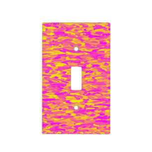 Abstract Pattern Pink Yellow Orange Light Switch Cover