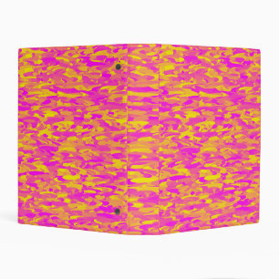 Abstract Pattern Pink Yellow Orange Mini Binder