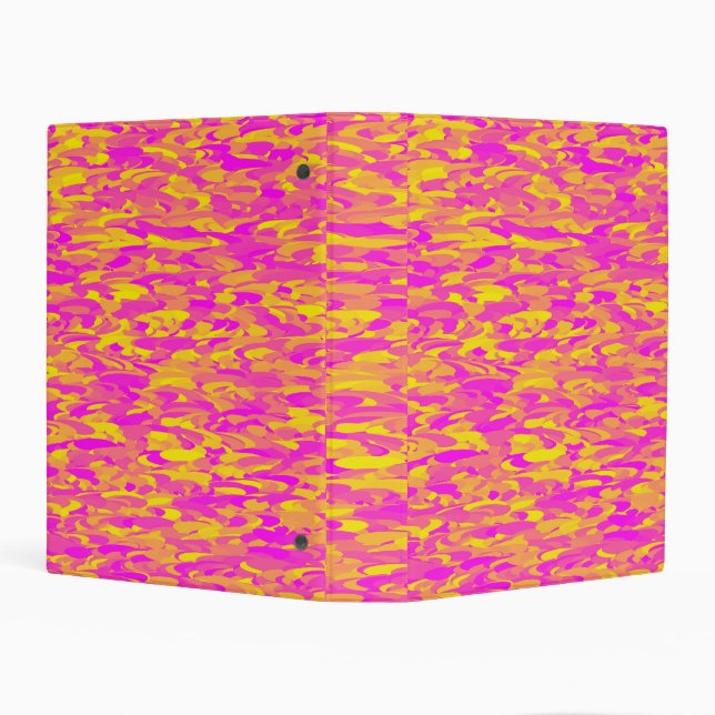 Abstract Pattern Pink Yellow Orange Mini Binder (Background)