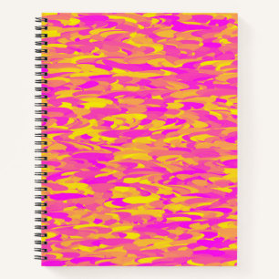 Abstract Pattern Pink Yellow Orange Notebook