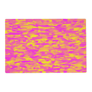 Abstract Pattern Pink Yellow Orange Placemat