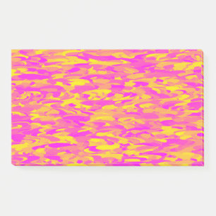 Abstract Pattern Pink Yellow Orange Post-it Notes
